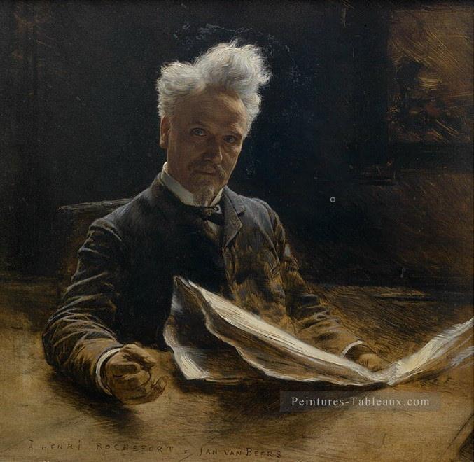Portrait de Henri Rochefort Jan Van Beers Peintures à l'huile